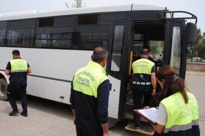 Şanlıurfa’da toplu taşıma araçları mercek altında