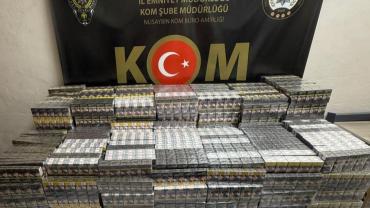7 bin 100 paket kaçak sigara ele geçirildi