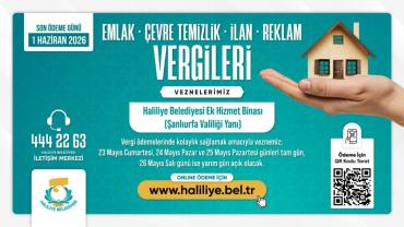 Haliliye Belediyesi’nden Vergi Ödemelerinde Resmi Tatil Düzenlemesi