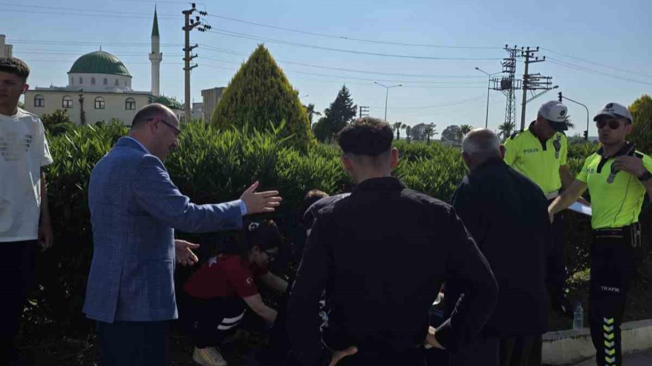 Kaza yapan gence ilk müdahaleyi Vali Serdengeçti yaptı