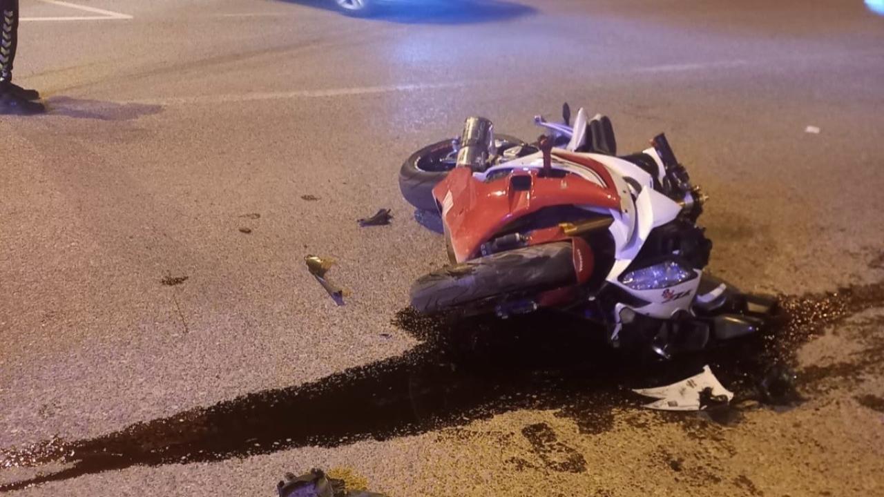 Motosiklet ile otomobil çarpıştı: 1 yaralı