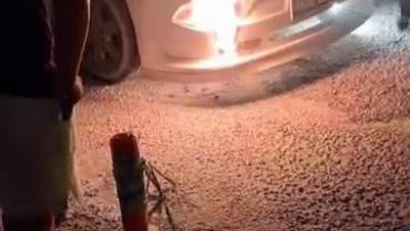 Yolcu minibüsünde korkutan yangın