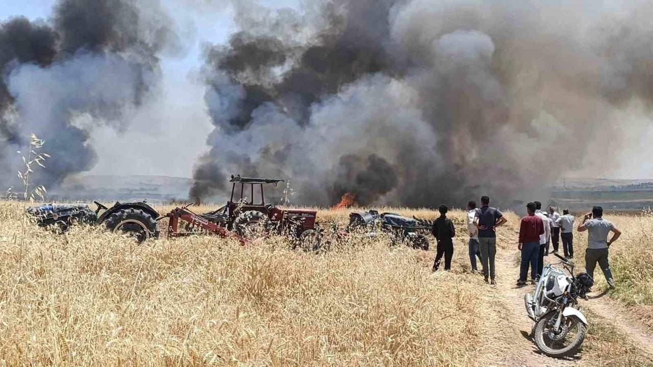 400 dönüm ekili alan alev alev yandı