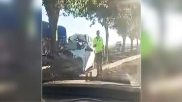 Ağaca çarpan araçta can pazarı: 1 ölü, 1 yaralı