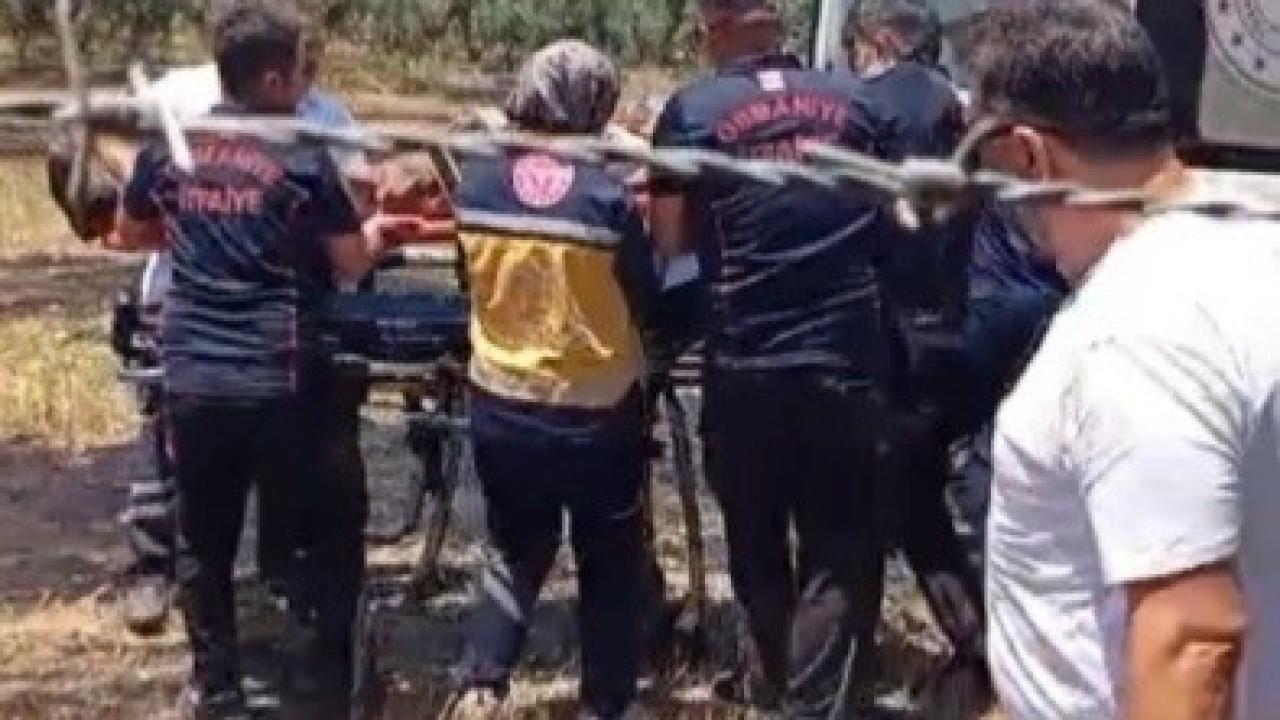 Anız yangını meyve bahçelerine sıçradı: 1 kişi hastanelik oldu