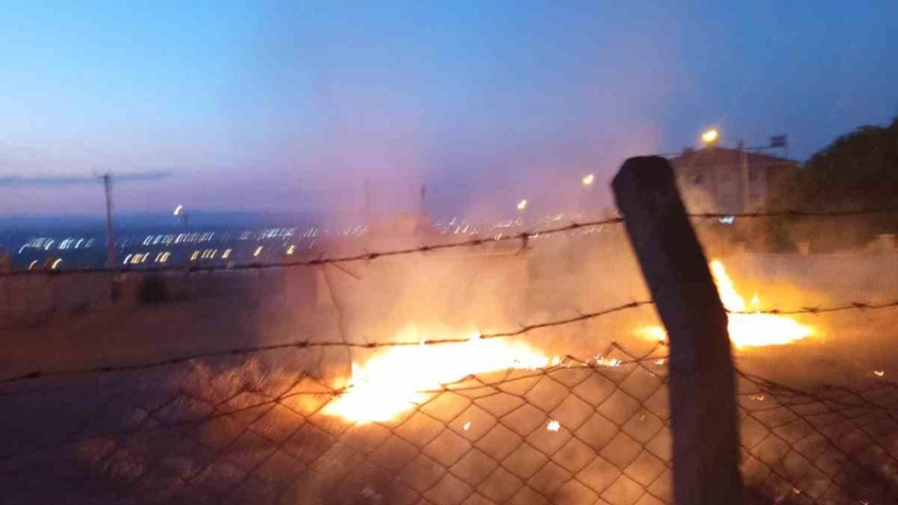 Bahçede çıkan yangın korkuttu