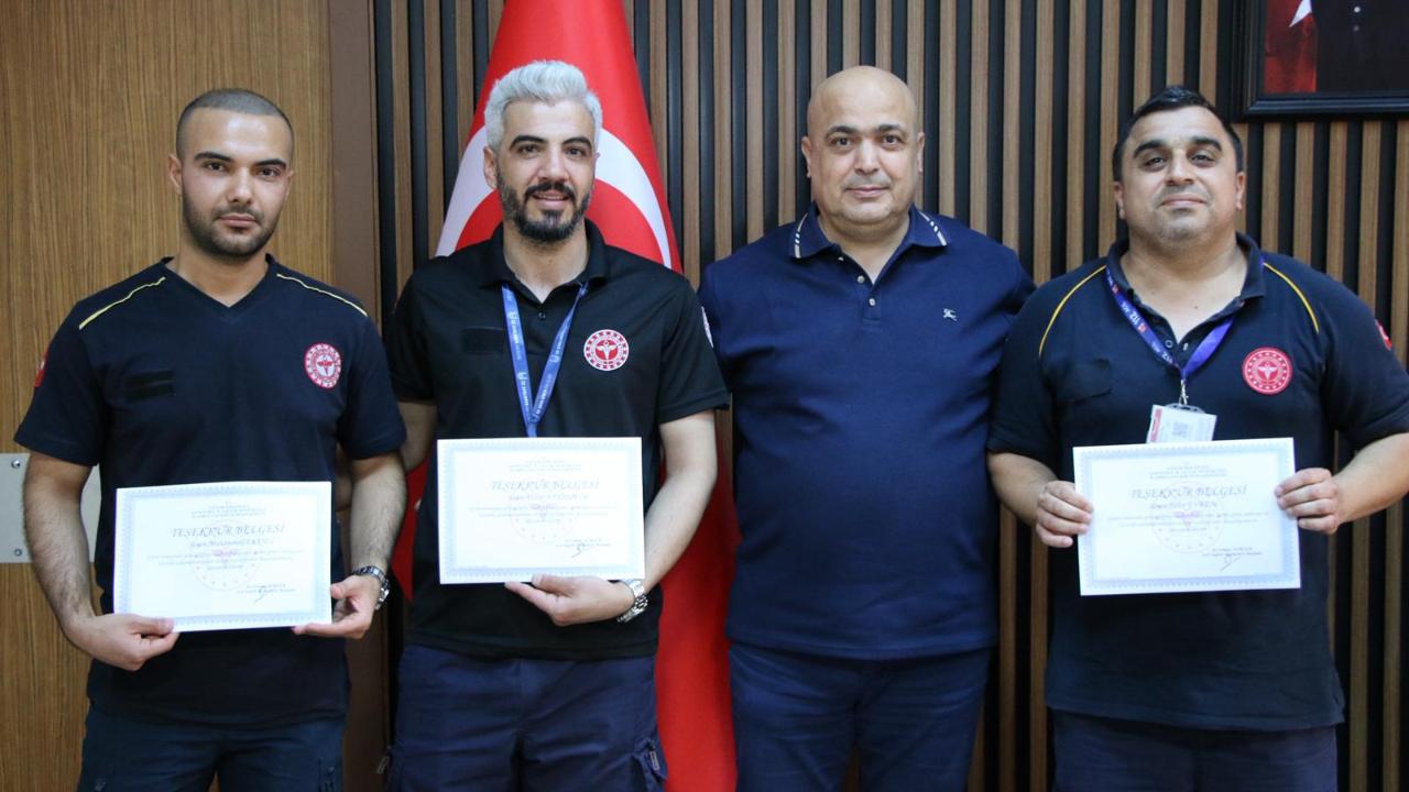 Başarılı 112 ekibine anlamlı ödül
