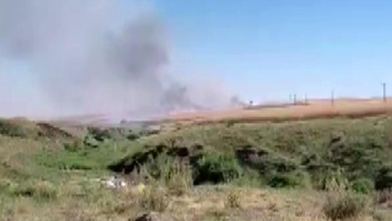 Çıkan kıvılcım 150 dönümlük alanı kül etti