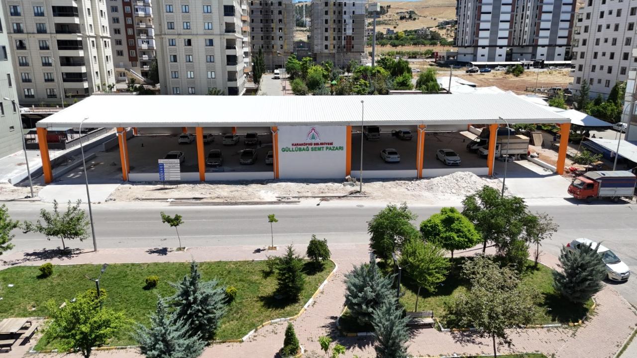 Güllübağ modern semt pazarında çalışmalarda sona gelindi