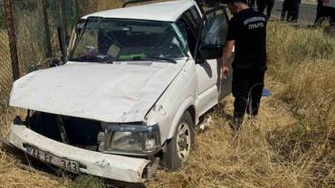 Pikap yoldan çıkıp takla attı: 7 yaralı