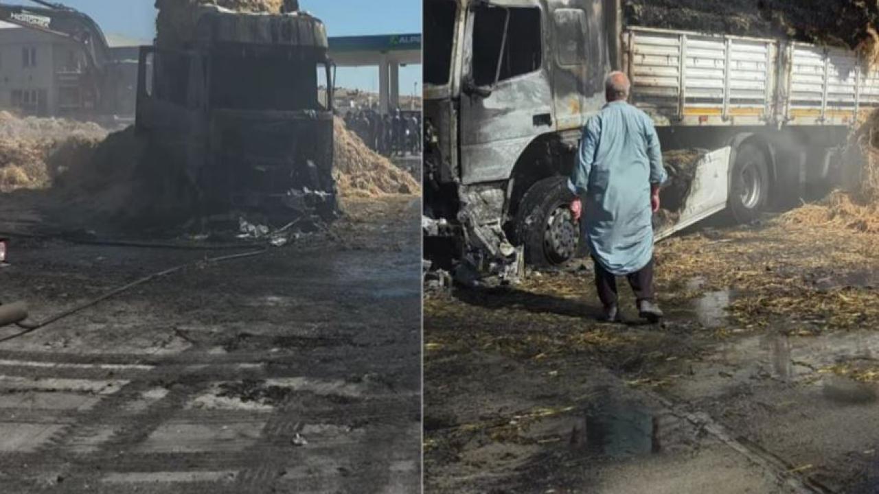 Saman yüklü TIR, alevlere teslim oldu