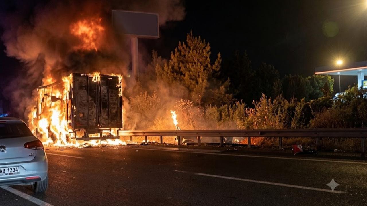 Şanlıurfa-Gaziantep Otoyolunda korkulu anlar