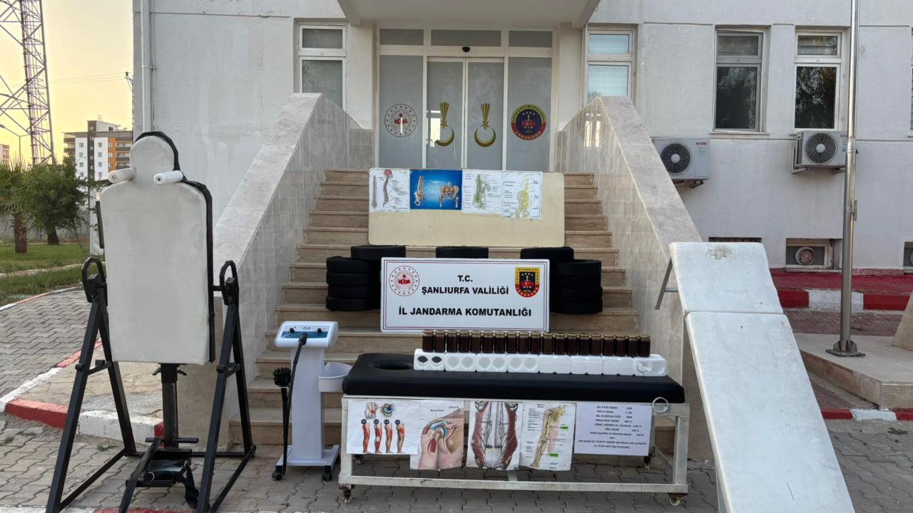 Şanlıurfa'da ruhsatsız tedavi merkezine jandarmadan operasyon