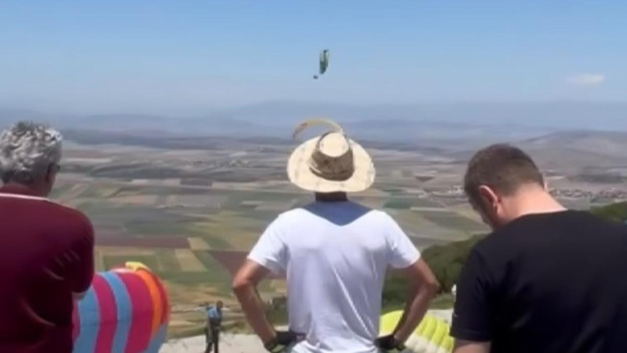 yürekleri ağza getiren paraşüt kazası