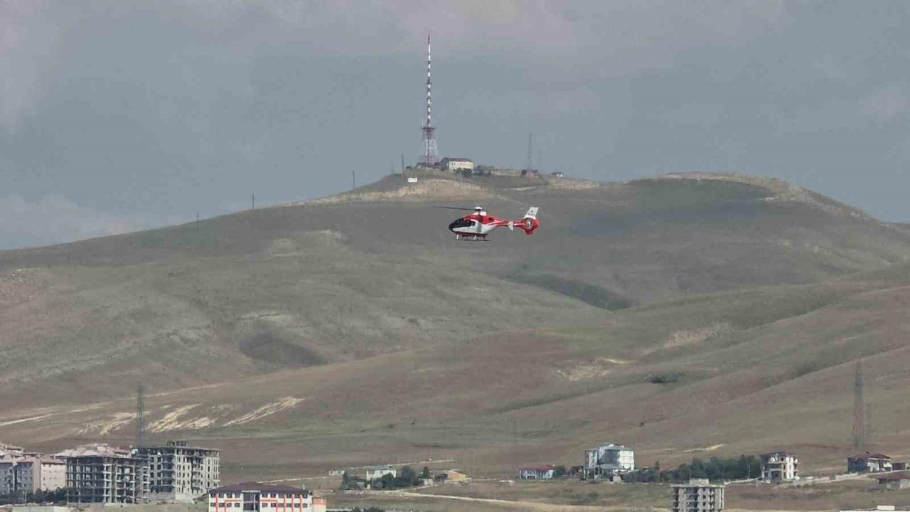 Ambulans helikopter kalp hastası için havalandı
