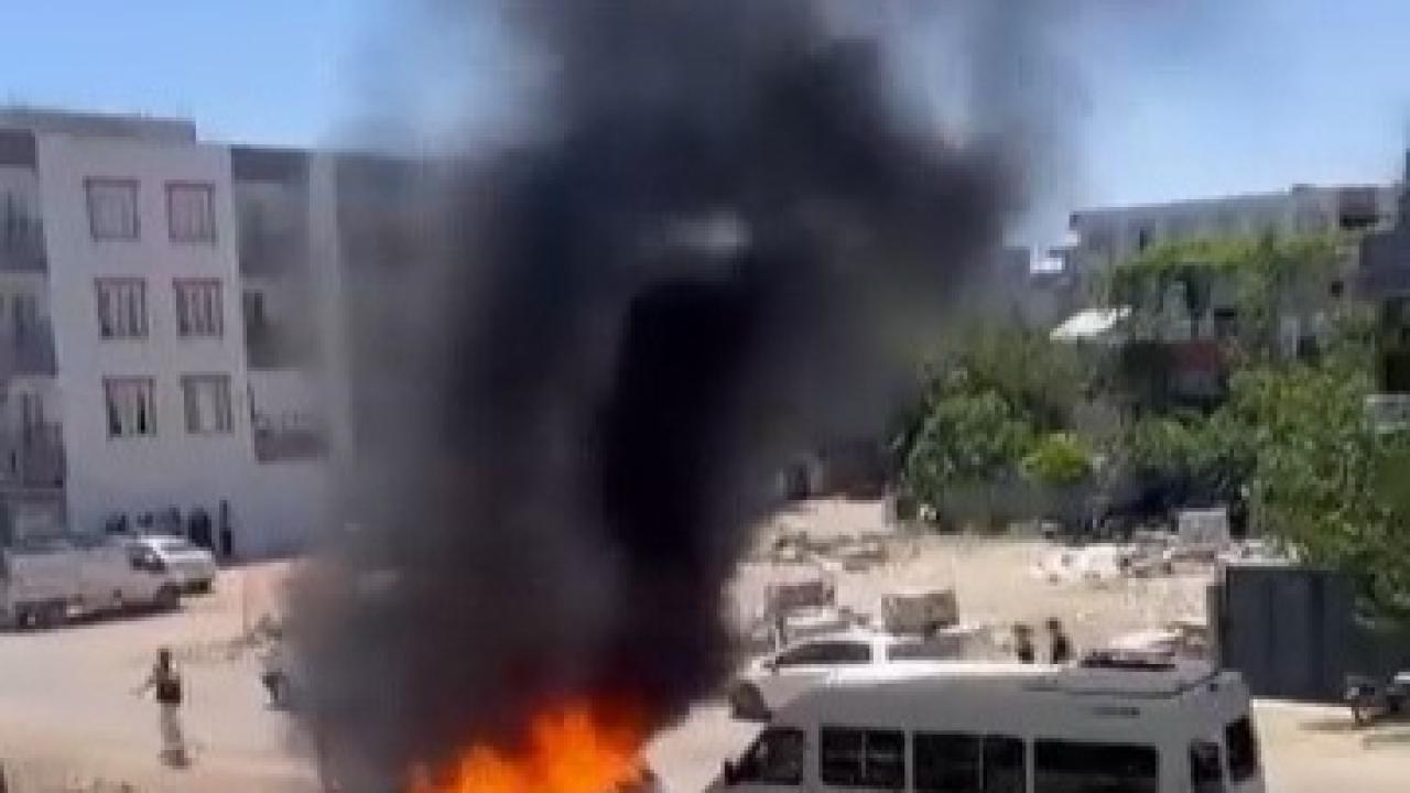 Çöp yangını korkuttu