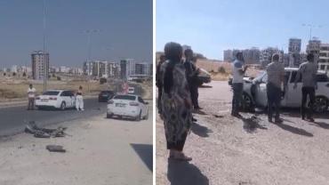Şanlıurfa'daki kavşakta kaza: İki araç çarpıştı