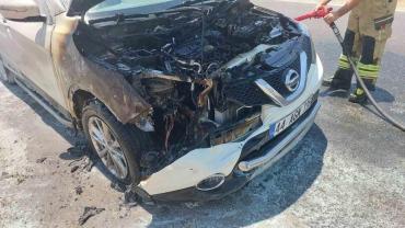 SUV araç yangında kullanılamaz hale geldi