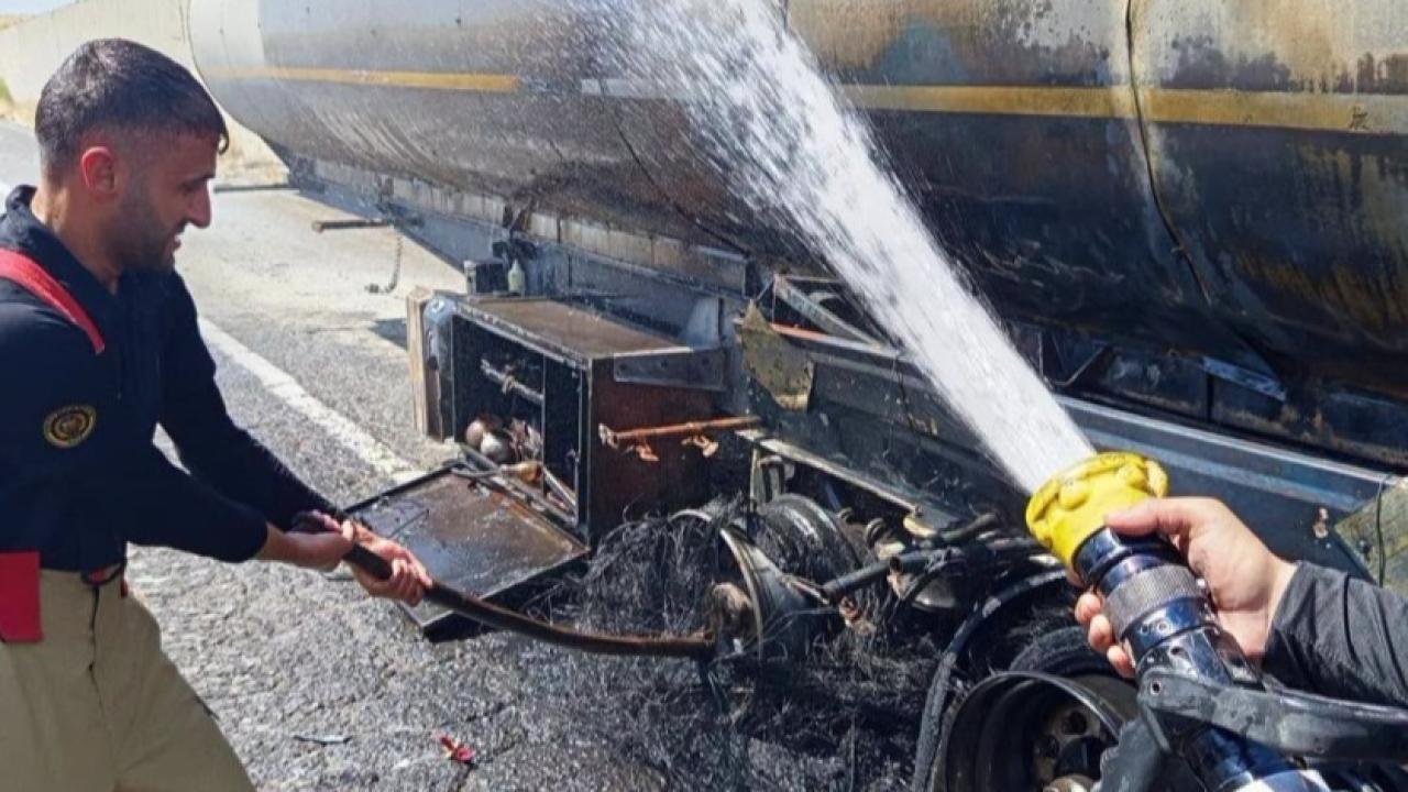 tır yangınında dorse kül oldu