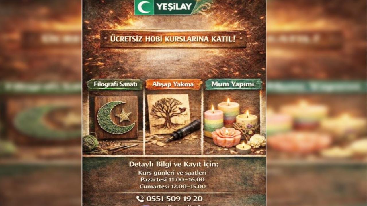 Yeşilay Şanlıurfa’dan ücretsiz yaz sanat kursları